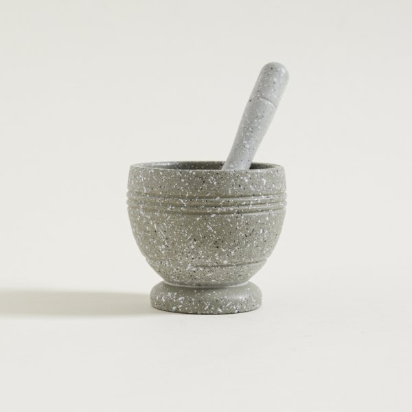 [4113966] Mortero De Plastico Gris Granite 10X9Cm