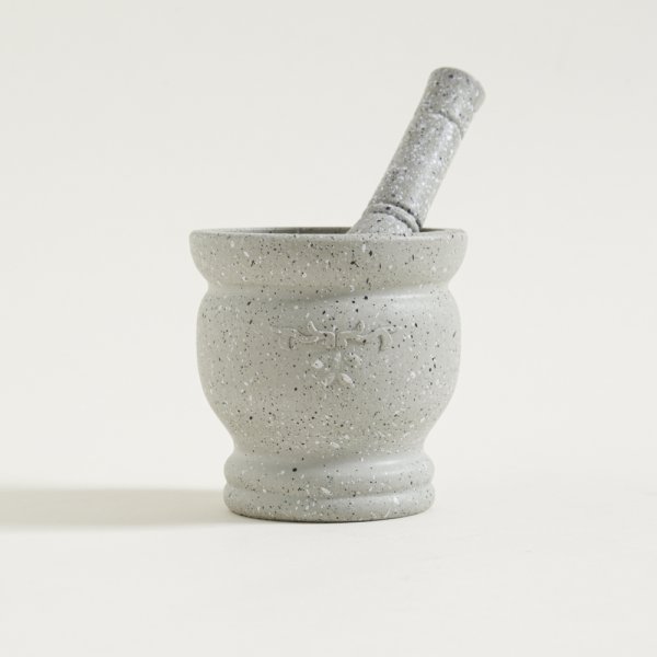 MORTERO PLASTICO GRIS GRANITE 11X12CM