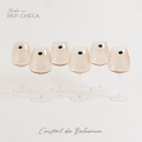 SET X 6 COPAS DE CRISTAL DE BOHEMIA ANSER BROWN 610 ML