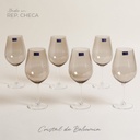 SET X 6 COPAS DE CHAMPAGNE DE CRISTAL DE BOHEMIA ANSER BROWN 160 ML