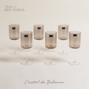 Set X 6 Copas De Cristal De Bohemia Anita Brown 300 Ml