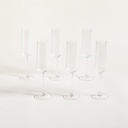 Set X 6 Copas De Champagne Martillé 300 Ml