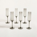 Set X 6 Copas De Champagne Martillé Grey 300 Ml