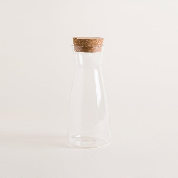 Botella De Borosilicato Con Tapa De Corcho 900 Ml