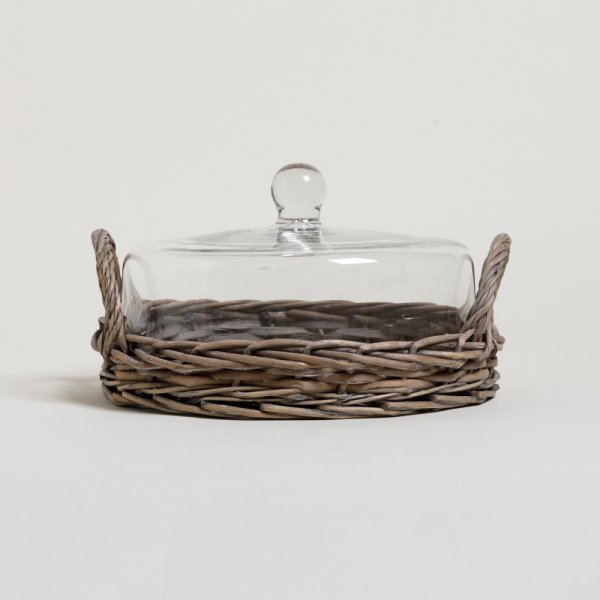 CAMPANA DE VIDRIO CON BASE SALIX 29 CM