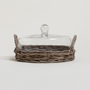 CAMPANA DE VIDRIO CON BASE SALIX 29 CM