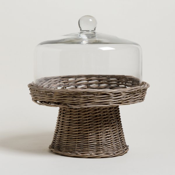 CAMPANA DE VIDRIO CON PIE SALIX 35 CM