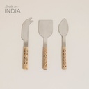 SET X 3 CUCHILLOS PARA QUESOS 19 CM