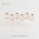 SET X 6 COPAS DE CRISTAL DE BOHEMIA CORVUS BROWN 570 ML