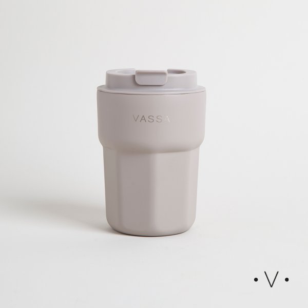 VASO TERMICO DE ACERO INOXIDABLE GRIS 350ML VASSA HOME