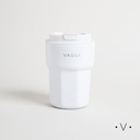 VASO TERMICO DE ACERO INOXIDABLE BLANCO 350ML VASSA HOME