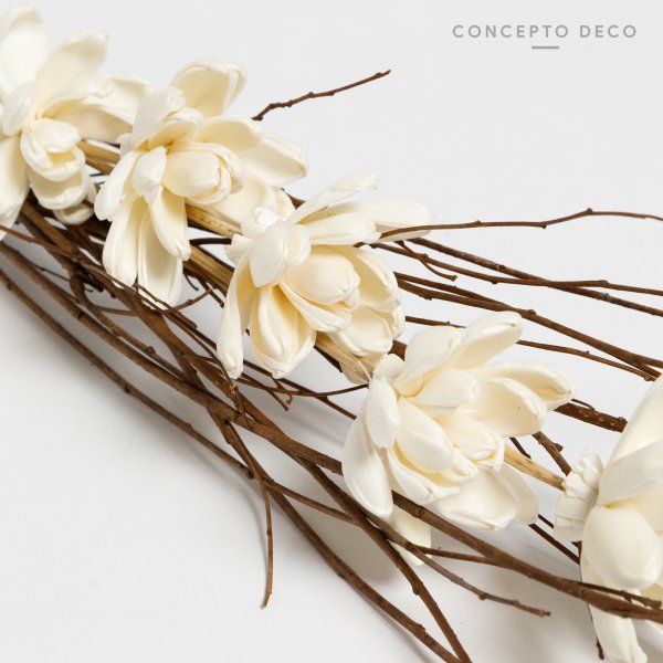 [165736] Flores Secas Bouquet Gardenia 76Cm