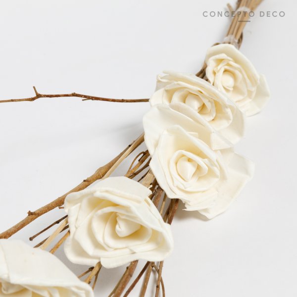 [165737] Flores Secas Bouquet Rosario 76Cm