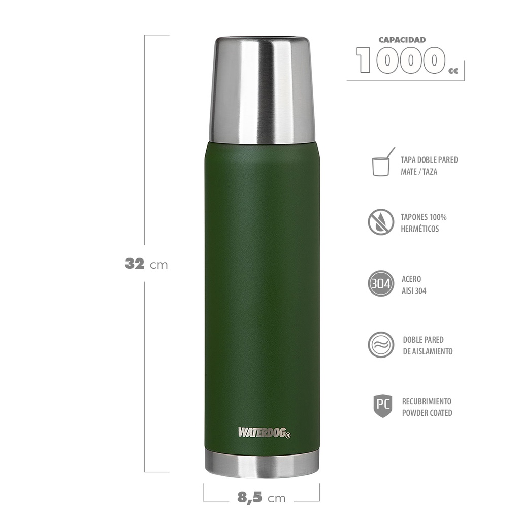 TERMO WATERDOG OBUS 1 LT VERDE