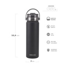 BOTELLA DEPORTIVA AKWA ACERO INOX 650 CC DARK GRAPHITE WATERDOG