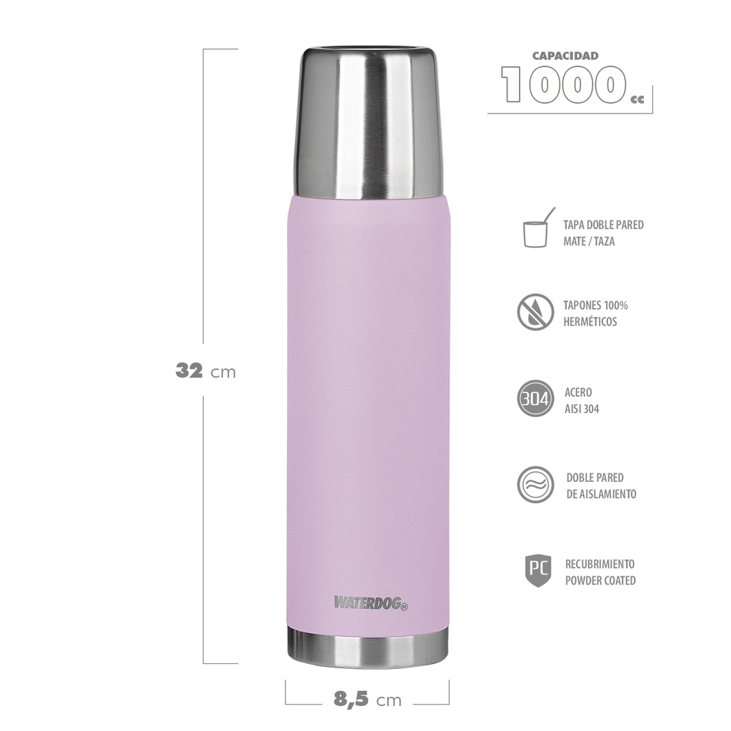 TERMO WATERDOG OBUS 1 LT ROSA