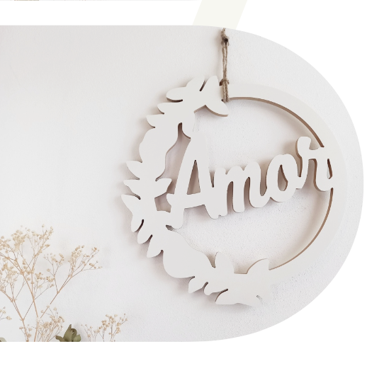 CORONA AMOR 40 CM XMAS ESTILO DOMINGO
