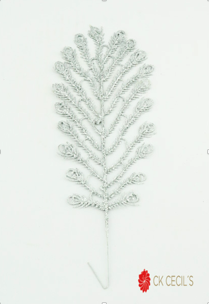PEACOCK PICK 32 CM. SILVER