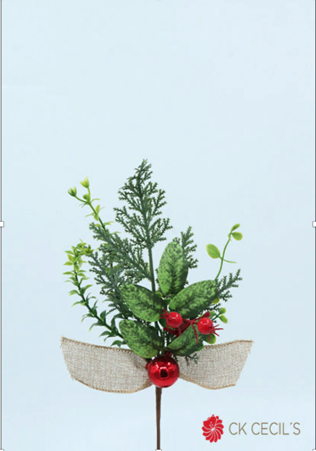 PICK PINO BERRY X 30 CM. GREEN RED