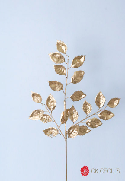 VARA NAVIDAD HOJITAS 55 CM. GOLD