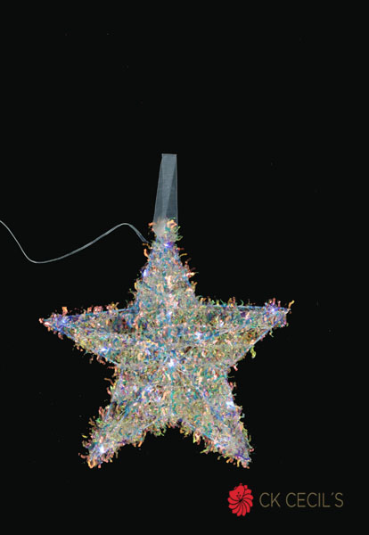 ESTRELLA CON LUZ LED 25 CM. IRIDESCENT