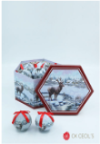 CAJA BOLAS REGALO X7.5CM.X14PC SHINY FROSTY