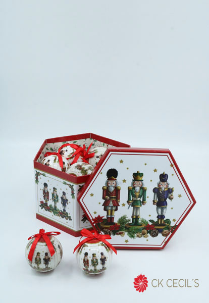 CAJA BOLAS REGALO X7.5CM.X14PC SHINY FROSTY