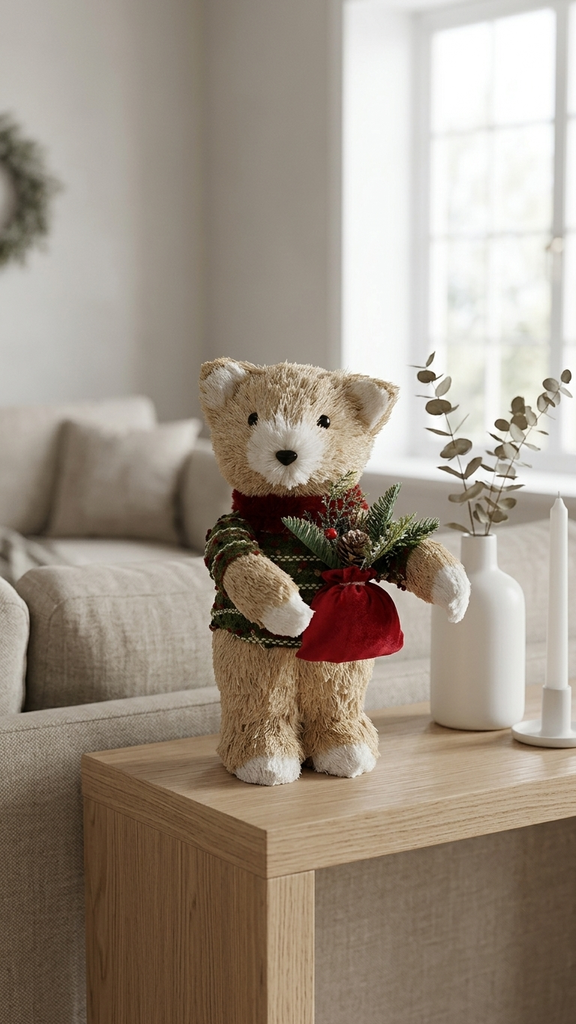 Oso Parado 21 X 35 Cm. Beige Red