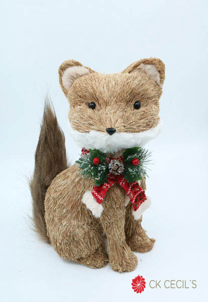 ZORRITO SENTADO 29 X 39 CM. NATURAL