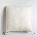 Almohadón Cuadrado De Algodon Y Lino Kodra Grey 60X60 Cm Vassa Home