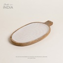 Bandeja Oval Con Mango Jalpari 35X20 Cm