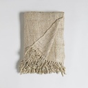 Manta Kodra De Algodon Y Lino Natural 130X170 Cm Vassa Home