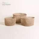 SET X 3 CANASTOS ALTOS VIET 18X30 CM/16X25 CM/14X21 CM