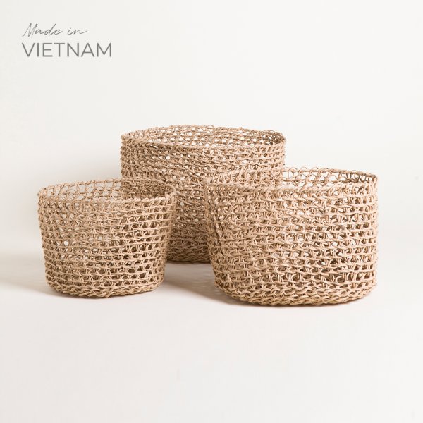 SET X 3 CANASTOS ALTOS VIET 23X31 CM/19X26 CM/16X20 CM