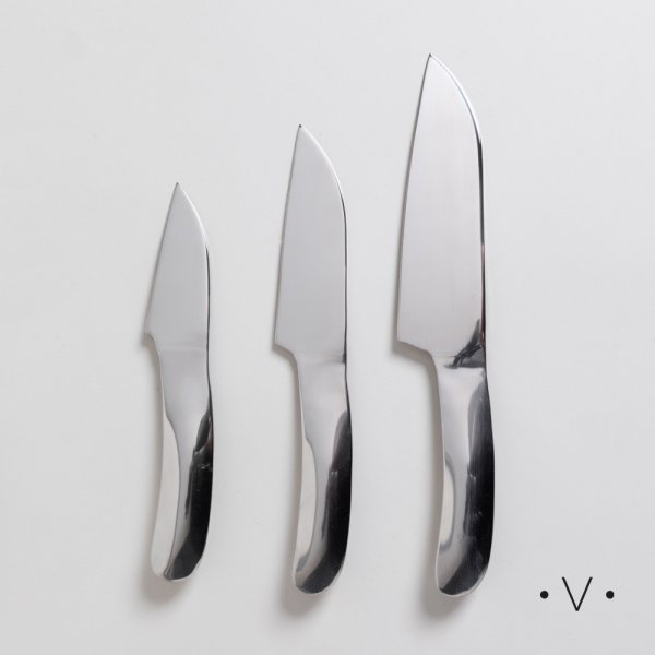 SET X 3 CUCHILLOS DE ACERO INOXIDABLE 430 VASSA HOME