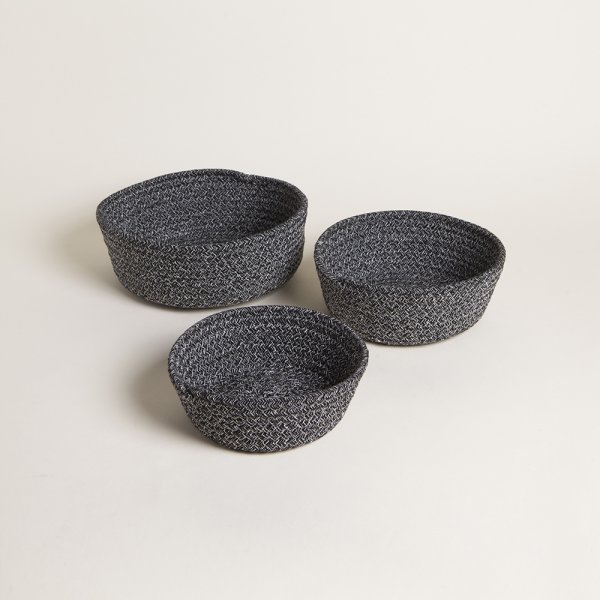 [4114307] Set X 3 Organizadores Redondos Bakri Dark 6,5X18,5 Cm / 8X20,5 Cm / 9X24,5 Cm