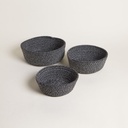 SET X 3 PANERAS REDONDAS BAKRI DARK 6,5X18,5 CM / 8X20,5 CM / 9X24,5 CM
