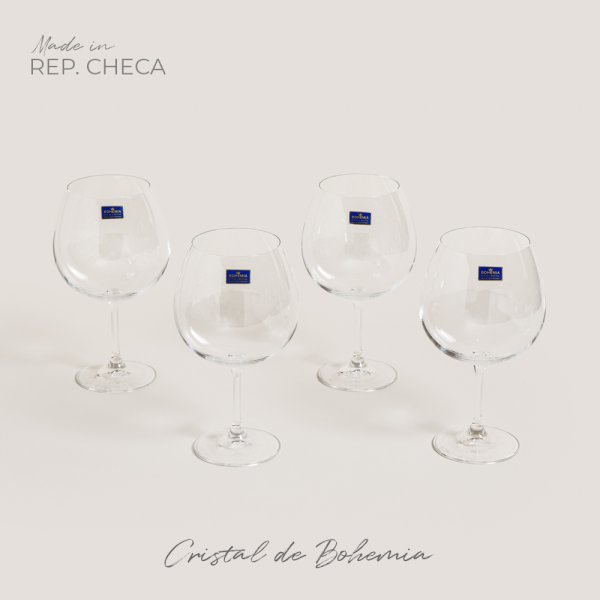[4114496] Set X 4 Copas De Cristal De Bohemia Gin Tonic 820 Ml