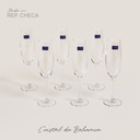 Set X 6 Copas De Champagne Cristal De Bohemia Gastro 230 Ml