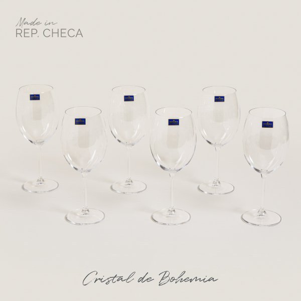 [4114492] Set X 6 Copas De Cristal De Bohemia Gastro 590 Ml
