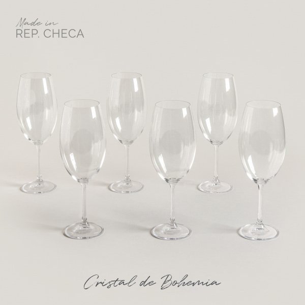 [4114336] Set X 6 Copas De Cristal De Bohemia Milvus 400 Ml