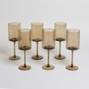 Set X 6 Copas Fedra Brown 320 Ml Vassa Home