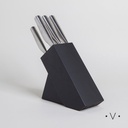 TACO DE ACACIA X 5 CUCHIILOS DE ACERO BLACK VASSA HOME