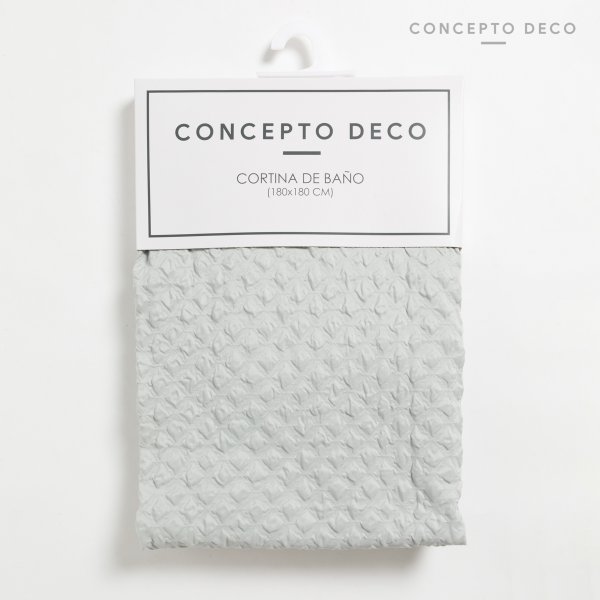 [1651078] Cortina Memoria Edredon 180X180 Gris