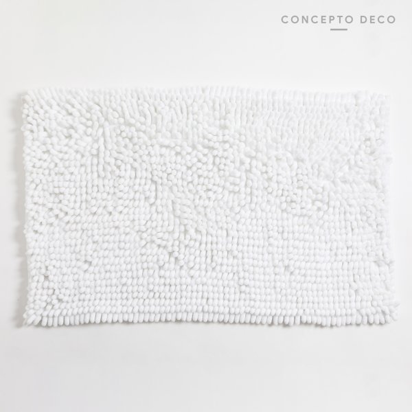 [1650995] Alfombra Shaggy Rectan Blanco 50X80Cm