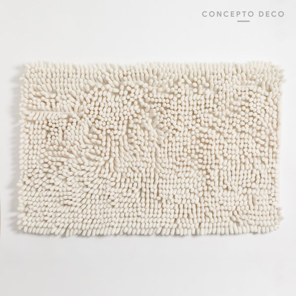 Alfombra Shaggy Rectan Crema 50X80Cm