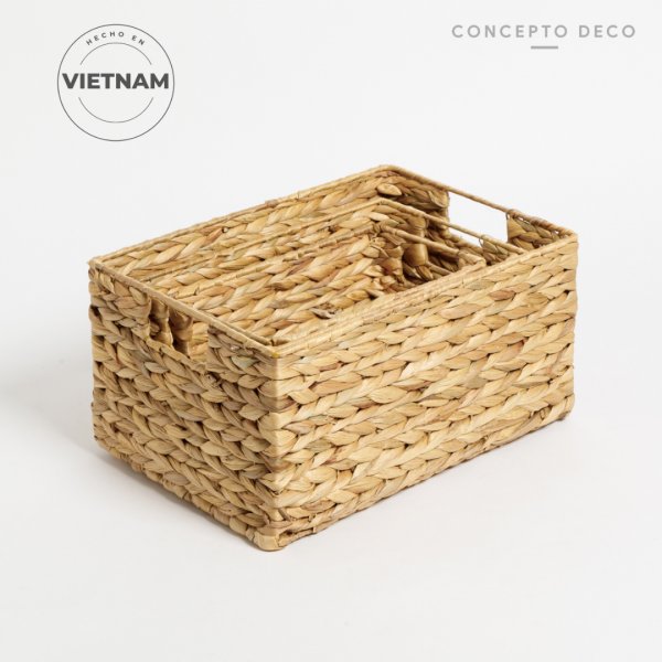 Canasto Jacinto Rectangular S 25,5 X 11,5 cm