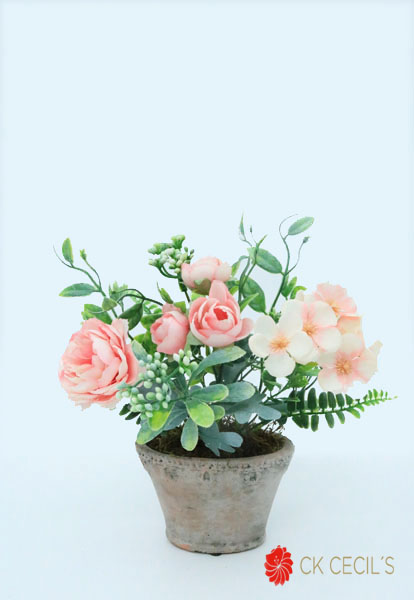 ANTIQ OVAL CH.C/ROSE MIX 26X30 PINK PINK