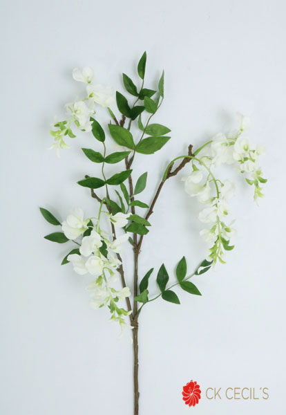 Wisteria Spray 81 Cm. White