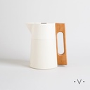 Jarra Termica Off White Asa Madera 1000 Ml Vassa Home